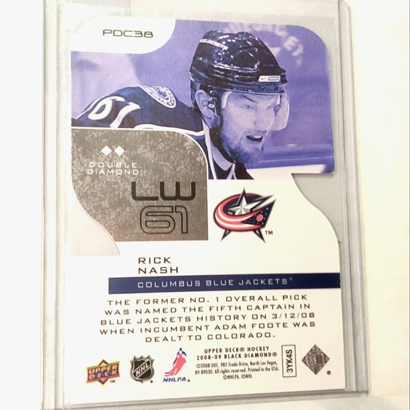 Rick Nash Black Diamond Premiere Cuts Hockey 2008/09 NHL Team: Blue Jackets - Picture 2 of 2